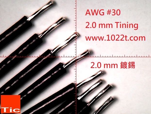 AWG #30  2.0 mm Tinning